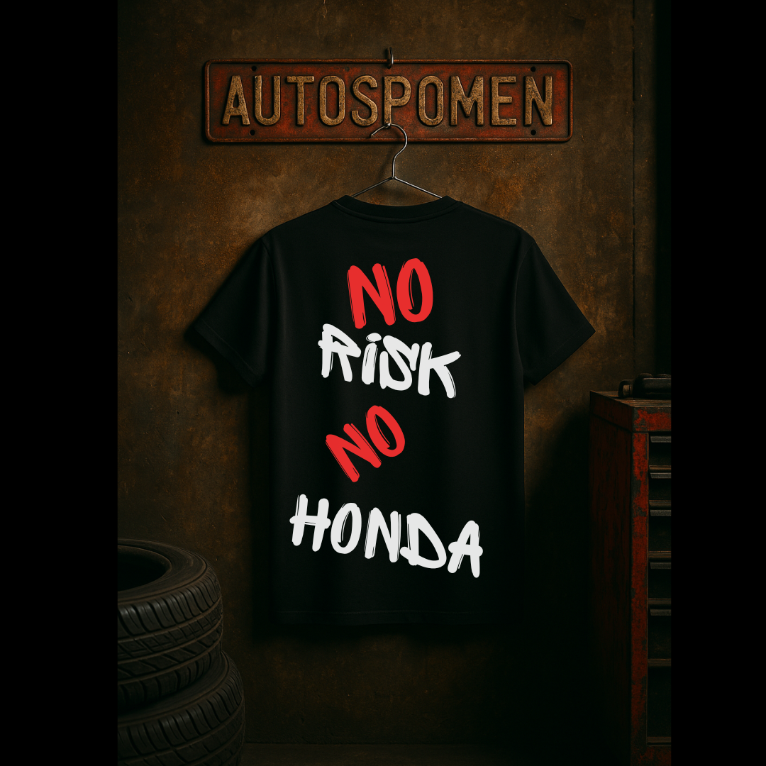 Тениска No Risk, No Honda