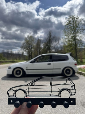 Персонализирана стойка за ключове – Автомобилен силует