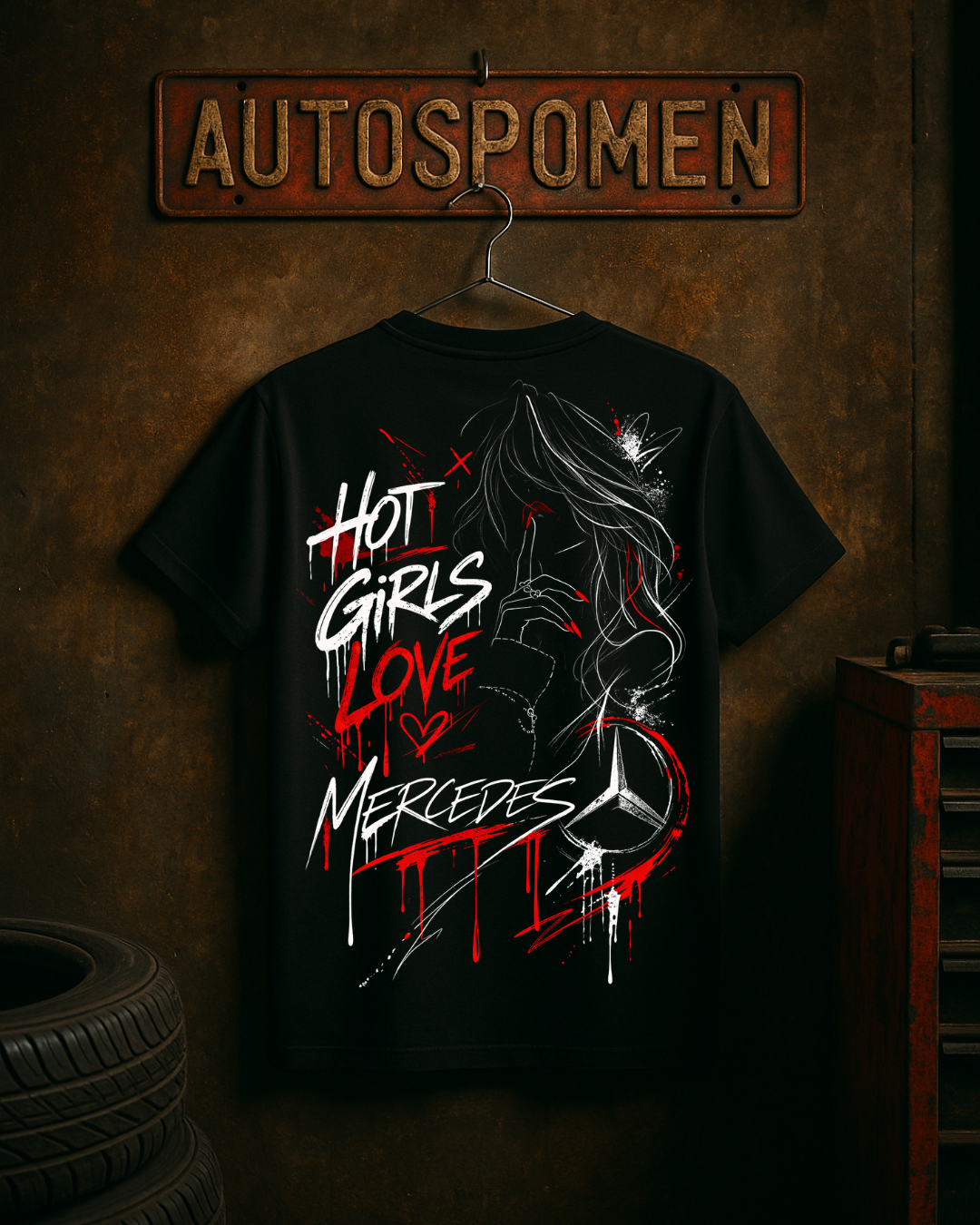 Тениска Hot Girls Love Mercedes – Дамска Street Edition