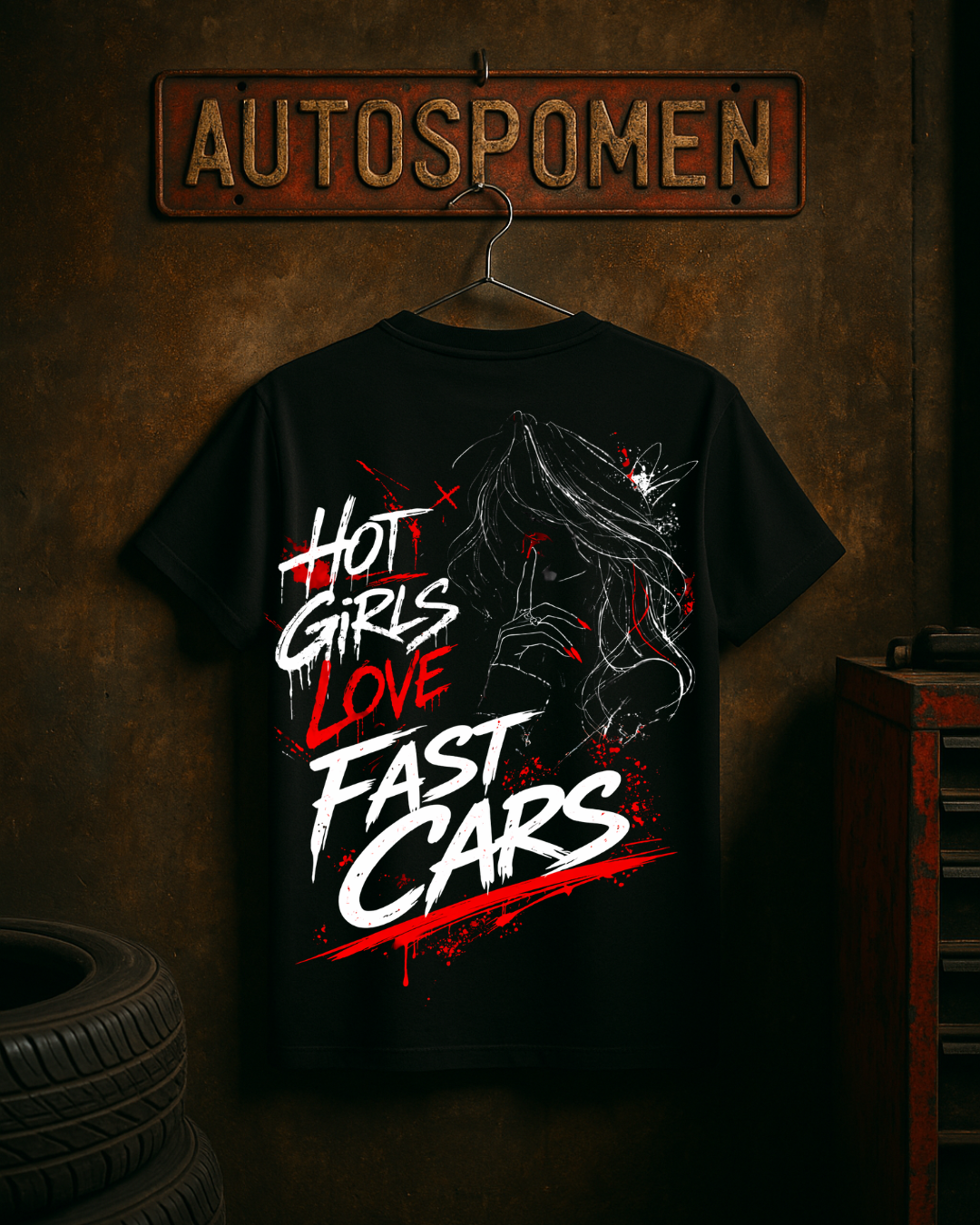 Тениска Hot Girls Love Fast Cars – Дамска Street Edition