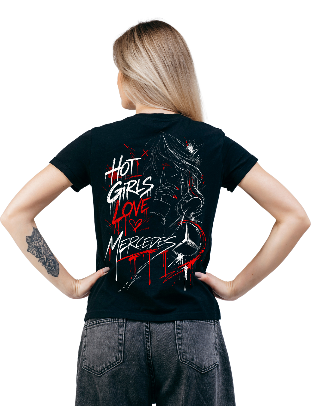 Тениска Hot Girls Love Mercedes – Дамска Street Edition