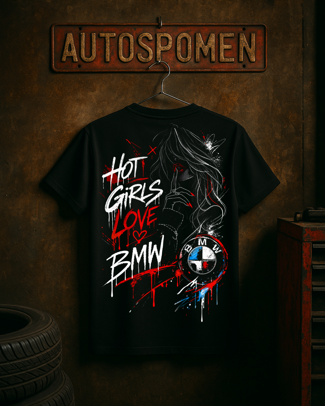 Тениска Hot Girls Love BMW – Дамска Street Edition