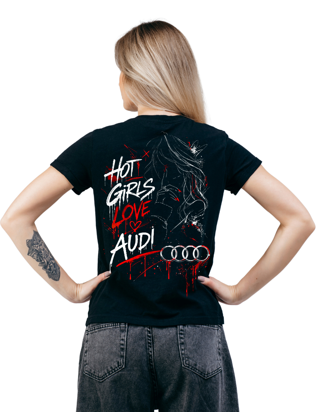 Тениска Hot Girls Love Audi – Дамска Street Edition