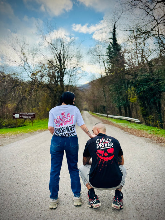 Тениски за двойки - Crazy Driver x Passenger Princess