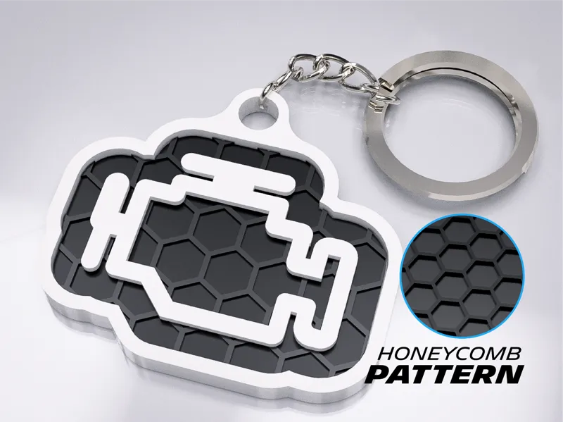 Ключодържател Check Engine – Honeycomb Edition