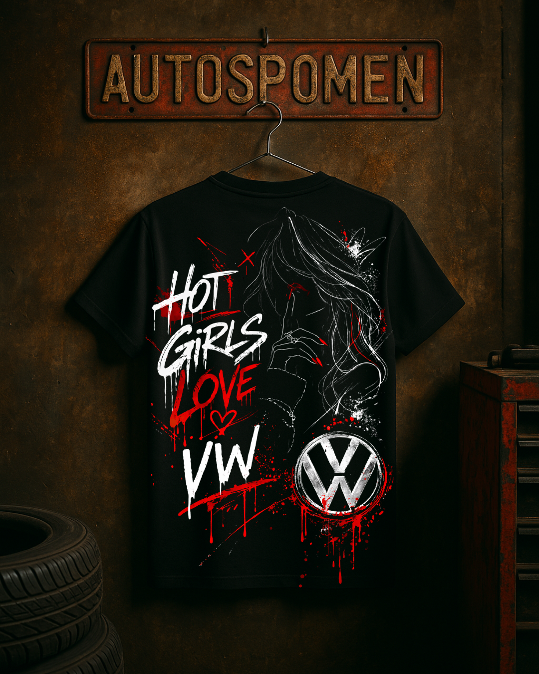 Тениска Hot Girls Love Volkswagen – Дамска Street Edition