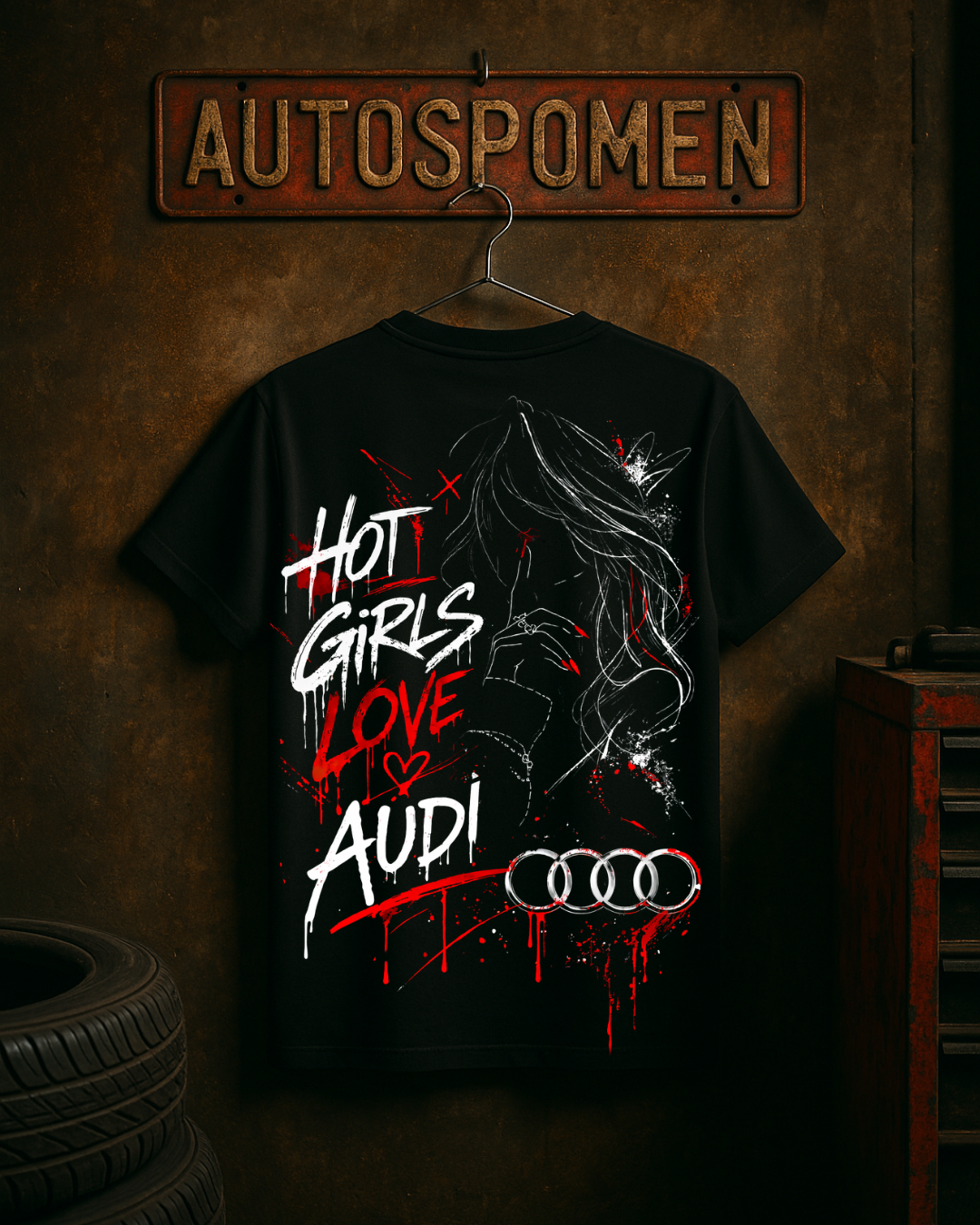 Тениска Hot Girls Love Audi – Дамска Street Edition
