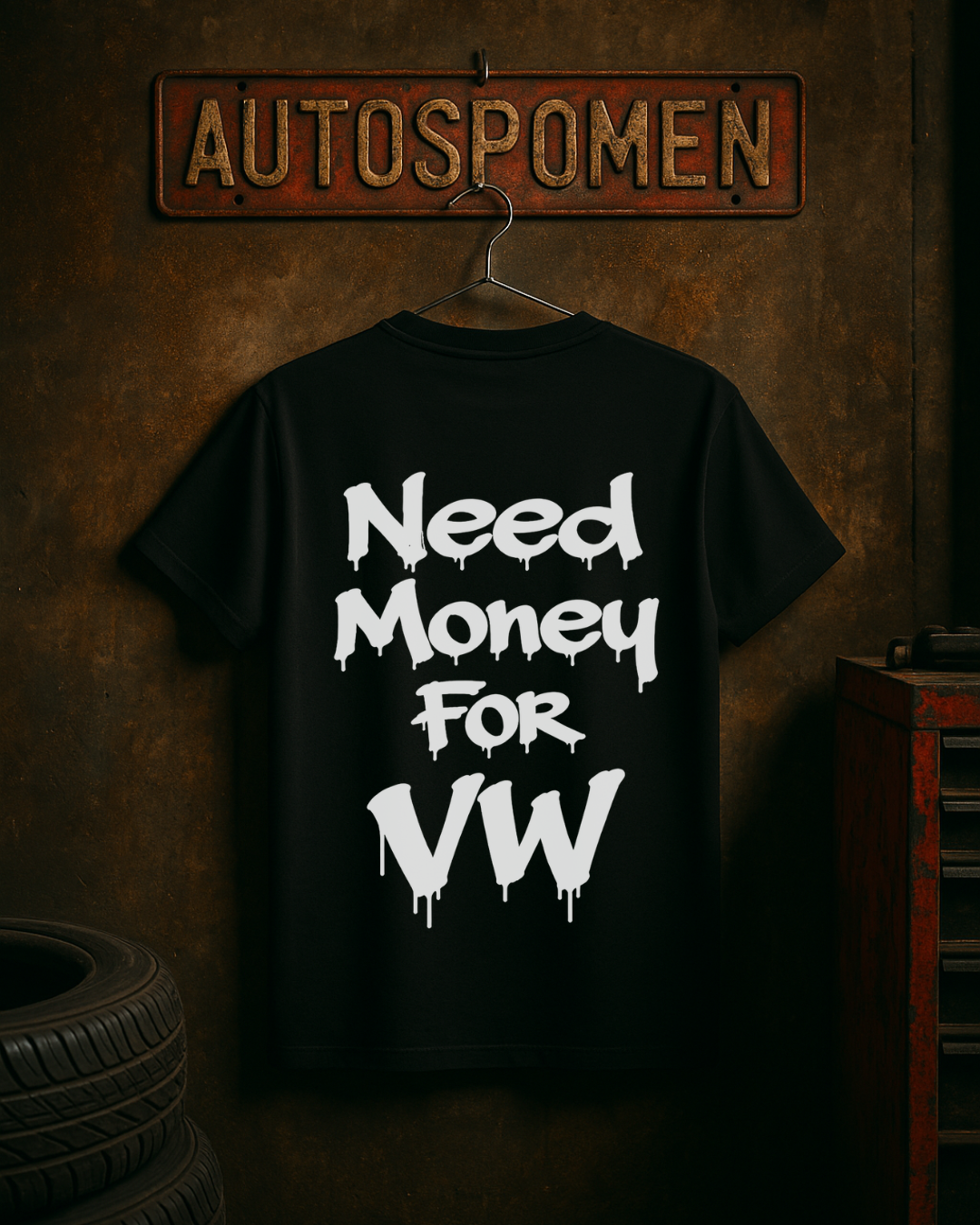 Тениска "Need Money for VW"