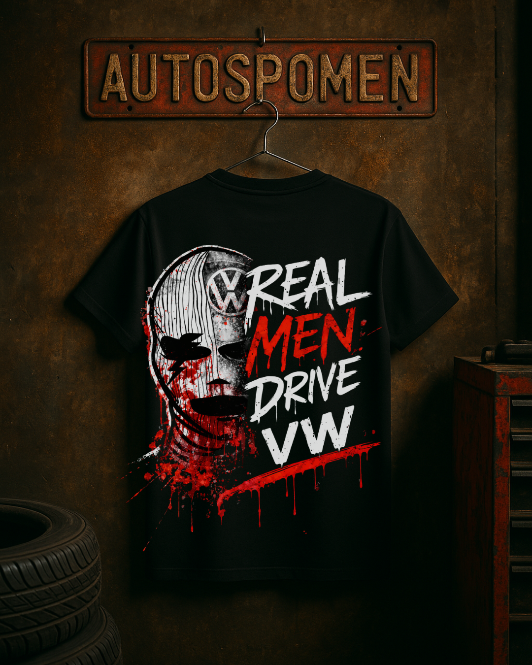 Тениска Real Men Drive VW – Мъжка Street Edition