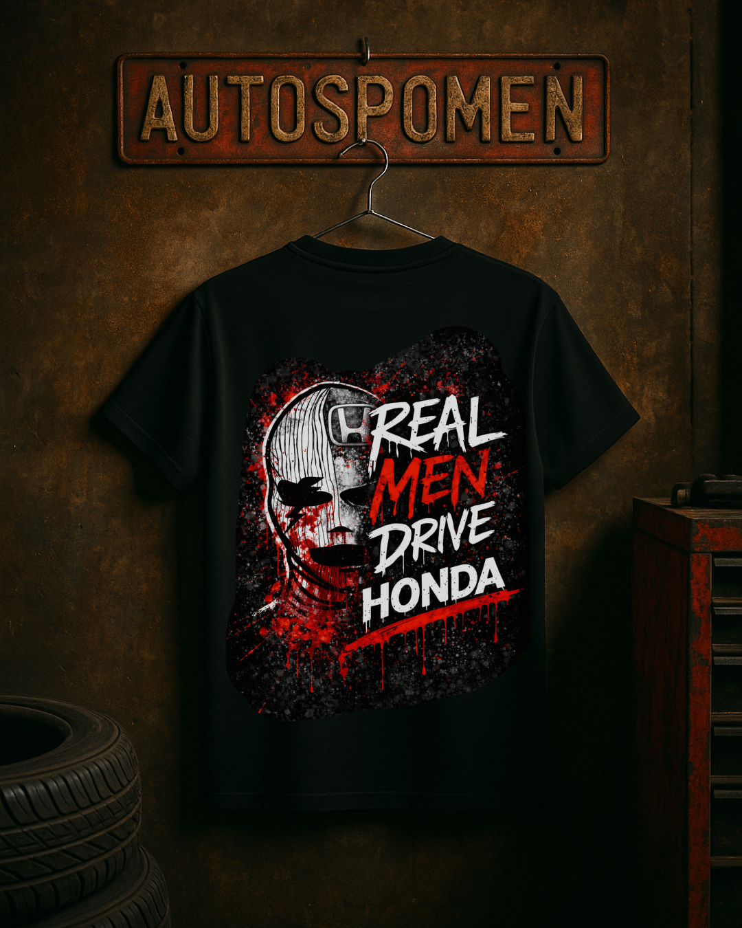 Тениска Real Men Drive Honda – Мъжка Street Edition