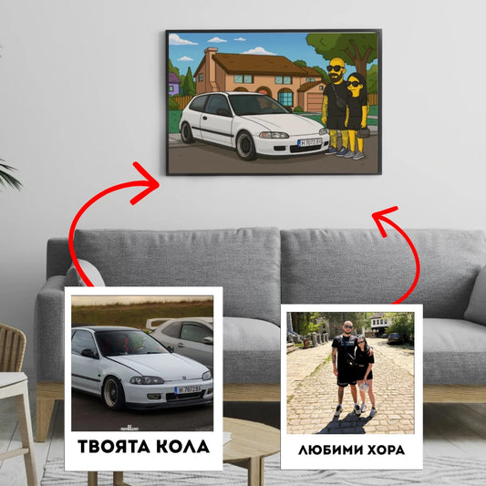 Персонализирана картина в стил ,,Simpsons"