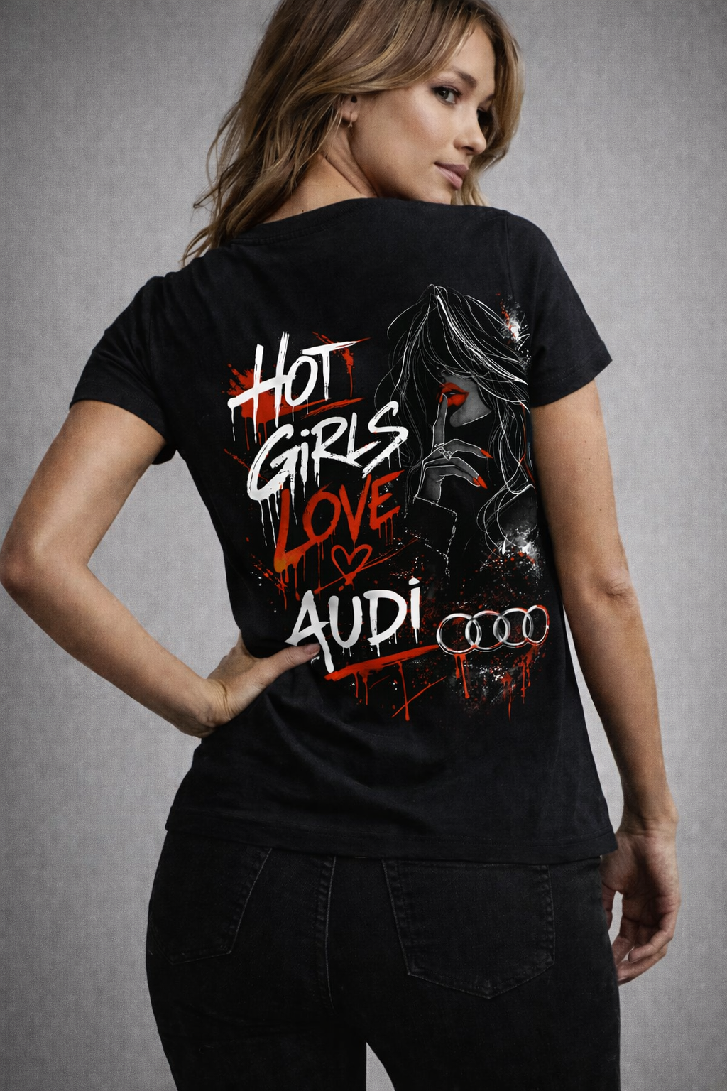 Тениска Hot Girls Love Audi – Дамска Street Edition