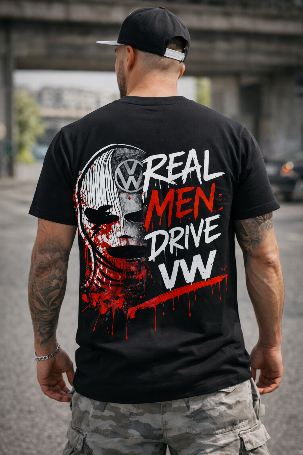 Тениска Real Men Drive VW – Мъжка Street Edition