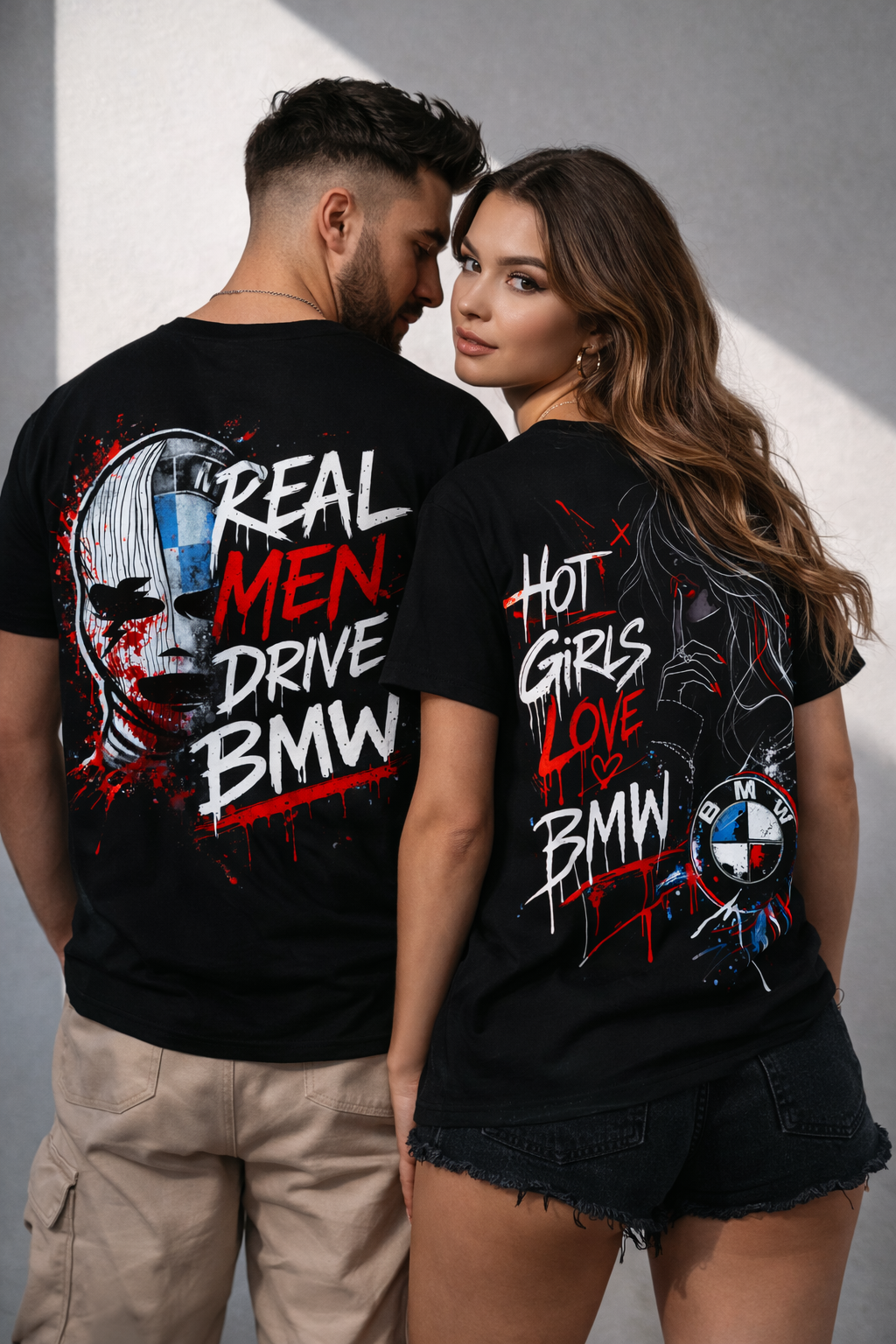 Тениски за двойки BMW – Real Men / Hot Girls Edition