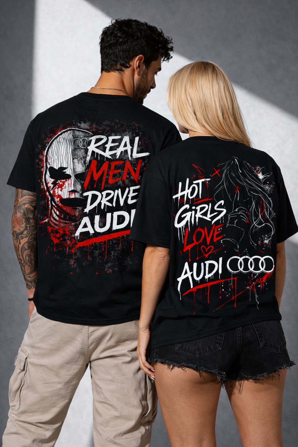 Тениски за двойки Audi – Real Men / Hot Girls Edition