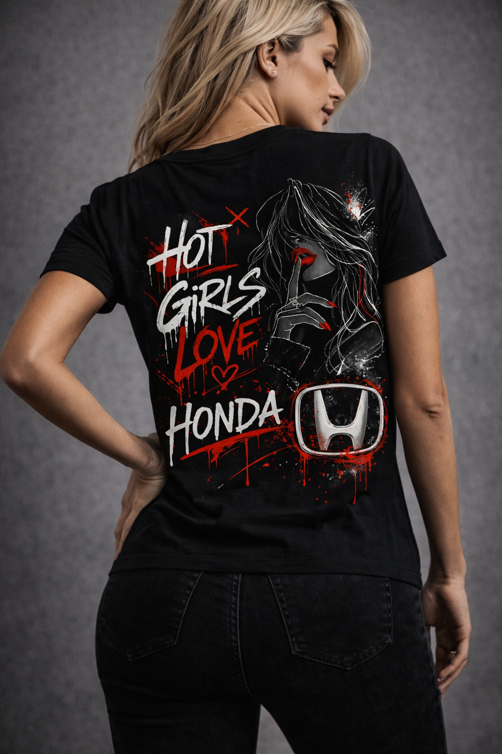 Тениска Hot Girls Love Honda – Дамска Street Edition