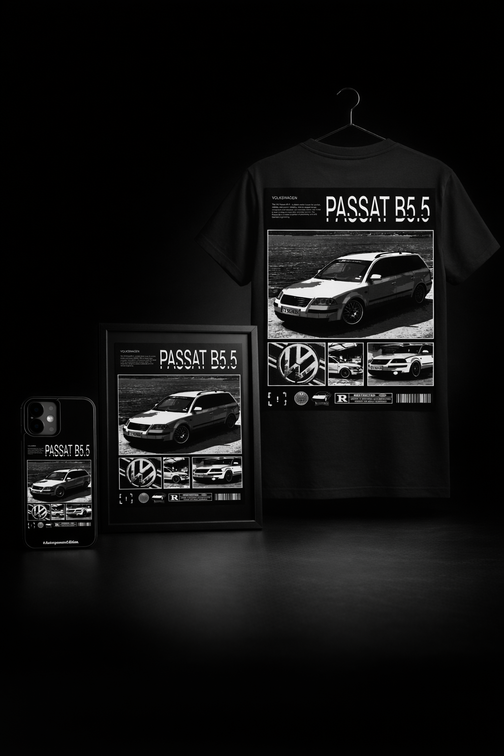 Персонализиран МЕГА Комплект: Тениска + кейс + постер по твоя кола