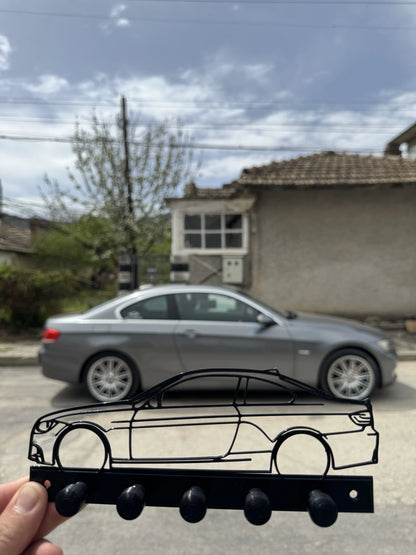 Персонализирана стойка за ключове – Автомобилен силует