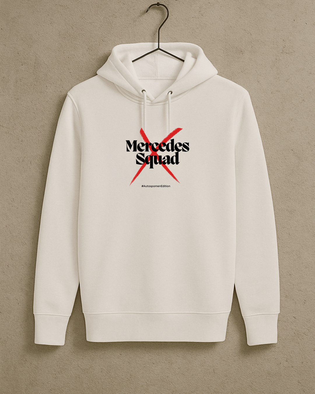 Mercedes Squad худи - бяло