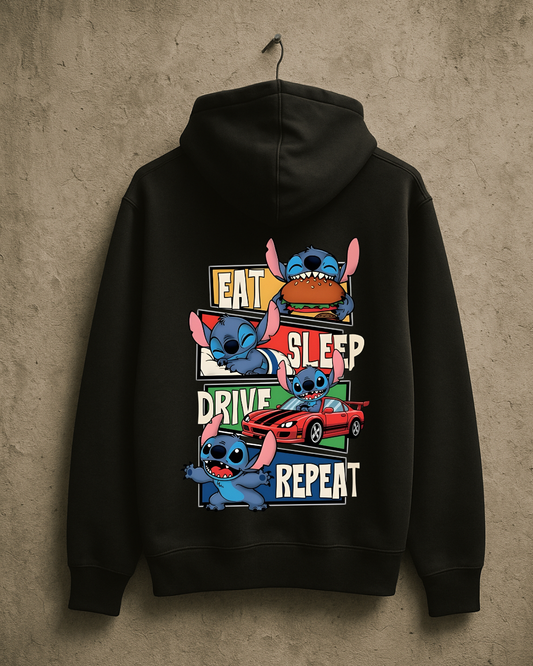 Суичър Eat. Sleep. Drive. Repeat. – Stitch Edition