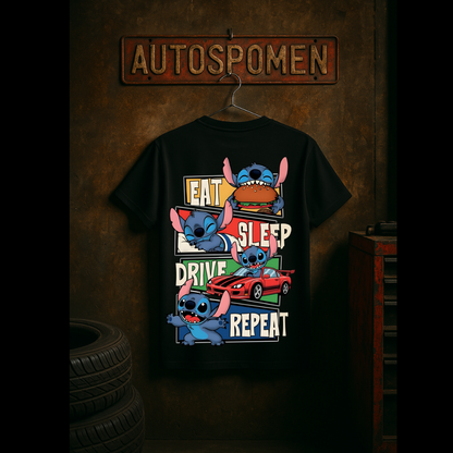 Тениска Eat. Sleep. Drive. Repeat. – Stitch Edition